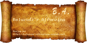 Beluzsár Alfonzina névjegykártya